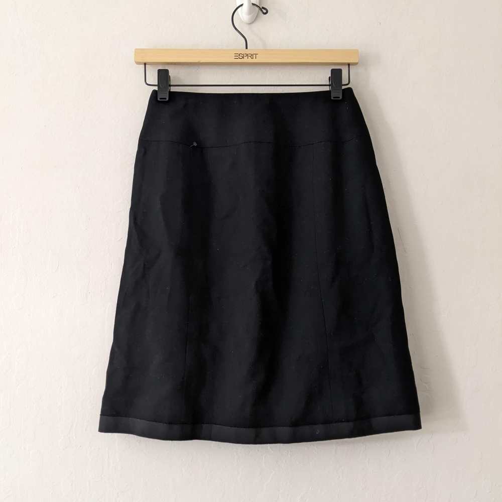 CHANEL Classic Black A-Line Skirt